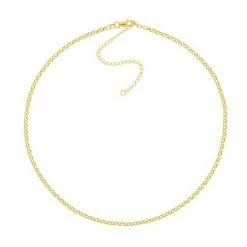 Buy 😉 Unbranded 14k Gold 2.5 Mm Hollow Rolo Chain Choker Necklace ❤️