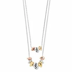 Cheap 🔥 Unbranded Tri-tone Sterling Silver Infinity Bead Necklace 🥰