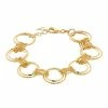 Outlet 😉 Unbranded Gold Tone Sterling Silver Textured Circle Bracelet 🔥