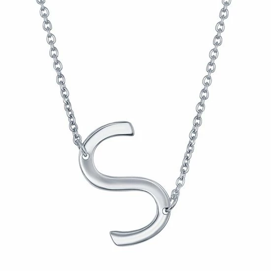 New ๐ Unbranded Sterling Silver Sideways Initial Necklace ๐ - Image 11