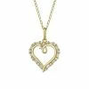 Coupon 🧨 Unbranded 10k Gold Cubic Zirconia Heart Pendant Necklace 🧨