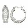 Top 10 🎉 Unbranded Sterling Silver Cubic Zirconia Baguette Hoop Earrings ⭐