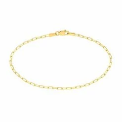 Promo ⭐ Unbranded 14k Gold 1.95 Mm Textured Paper Clip Chain Bracelet 😉