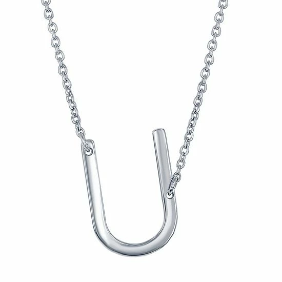 New ๐ Unbranded Sterling Silver Sideways Initial Necklace ๐ - Image 12