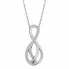 Cheapest ❤️ Unbranded Sterling Silver 1/4 Carat T.W. Diamond Infinity Pendant Necklace 🔔