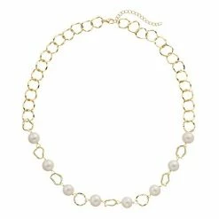 Cheapest ⭐ Unbranded 14k Gold Over Silver Cultured Freshwater Pearl Adjustable Necklace ⭐