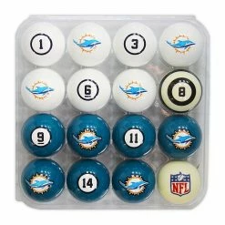 New 🛒 Unbranded Miami Dolphins Billiard Ball Set 🛒