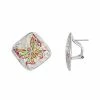 New 🔥 Unbranded Sterling Silver 👩 Mother-of-Pearl Mosaic Butterfly Stud Earrings 👍