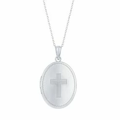 Top 10 ⭐ Unbranded Sterling Silver Cross Oval Locket 🎉