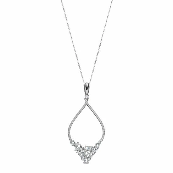 Deals ๐ฏ Unbranded Sterling Silver Cubic Zirconia Marquise Pendant Necklace ๐ฅ