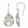 Outlet 🔥 Unbranded Sterling Silver Abalone Fishhook Dangle Earrings 😍