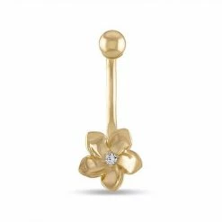 Discount 🎁 Unbranded 14k Gold Flower Belly Ring ⌛