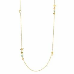 Brand new 🔔 Unbranded 14k Gold Over Silver Cubic Zirconia Nautical Station Necklace 🛒