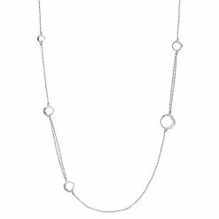 Best reviews of 😀 Unbranded Sterling Silver Circle Accent Long Station Necklace 🧨
