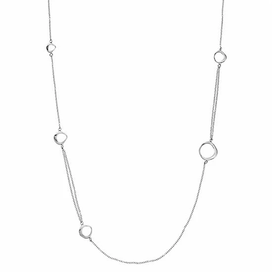 Best reviews of ๐ Unbranded Sterling Silver Circle Accent Long Station Necklace ๐งจ