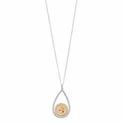 Top 10 😉 Unbranded Sterling Silver Two-Tone Coin Replica Twisted Pendant Necklace 🧨