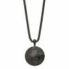 Budget 🔔 Unbranded Men's Black Stainless Steel Earth Pendant Necklace 🛒