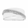 Discount 🌟 Unbranded Sterling Silver 1/7 Carat T.W. Diamond Band Ring 🔔