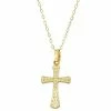Hot Sale 🔔 Unbranded 10k Gold Textured Cross Pendant Necklace 😍