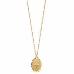 Brand new ✨ Unbranded Gold Tone Sterling Silver Oval Compass Pendant Necklace 🛒