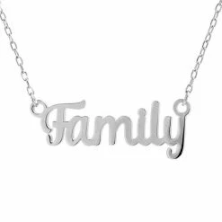 Budget 🎁 Unbranded Sterling Silver "Family" Script Necklace ✨