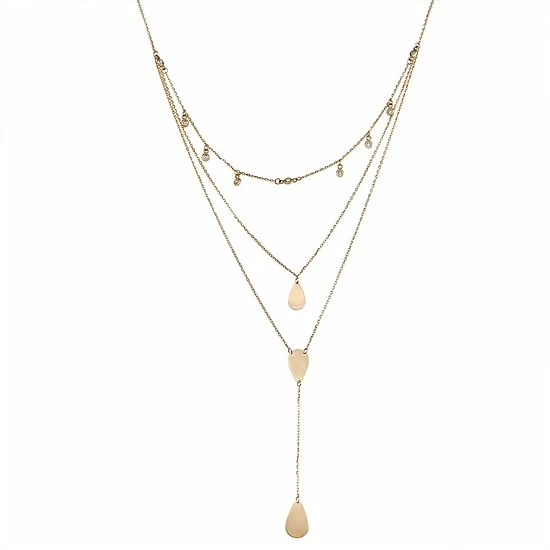 Best Sale ๐ Unbranded 10k Gold Triple Strand Y-Necklace โจ