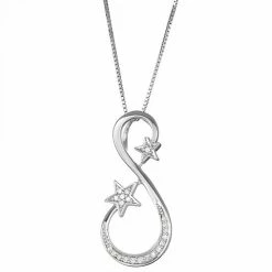 Brand new 🎉 Unbranded Sterling Silver 1/10 Carat T.W. Diamond Star Pendant ✨