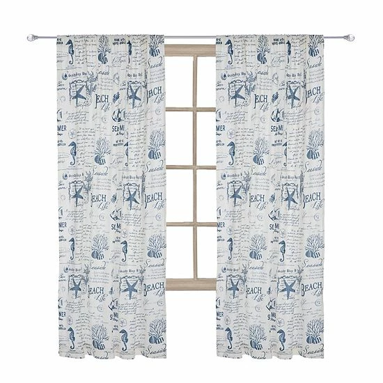 Cheap 😍 Unbranded Levtex Home 1-Panel Beach Life Window Curtain 🎉