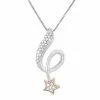 Hot Sale 👍 Unbranded 1/6 Carat T.W. Diamond Sterling Silver And 18k Gold Two Tone Falling Star Pendant Necklace 😀