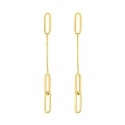 Brand new 🎉 Unbranded 14k Gold Double Oval Link Chain Earrings 👍