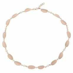 Promo 🎁 Unbranded 18k Rose Gold Silver Akoya Cultured Pearl Necklace 😉