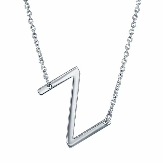 New ๐ Unbranded Sterling Silver Sideways Initial Necklace ๐ - Image 16