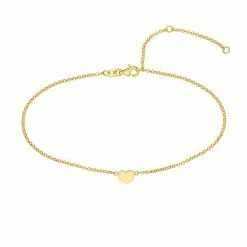 Brand new ✔️ Unbranded 14k Gold Heart Adjustable Rolo Chain Anklet ✨