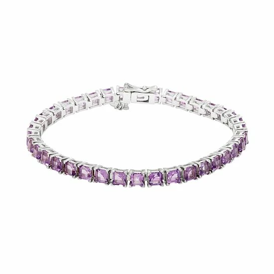 Discount ๐ Unbranded Sterling Silver Amethyst Tennis Bracelet ๐