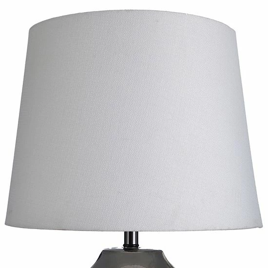Best Sale 👍 Unbranded Ceramic Column Table Lamp With Black Nickel Base ⭐ - Image 3