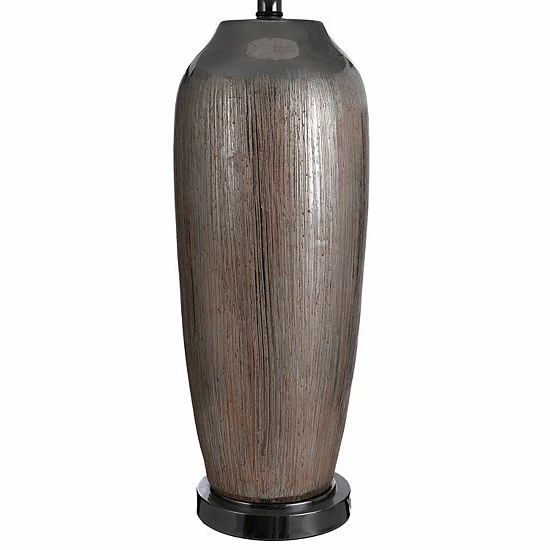 Best Sale 👍 Unbranded Ceramic Column Table Lamp With Black Nickel Base ⭐ - Image 4