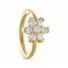 Deals 🔔 Unbranded 10k Gold Cubic Zirconia Flower Septum Clicker Nose Ring 🛒