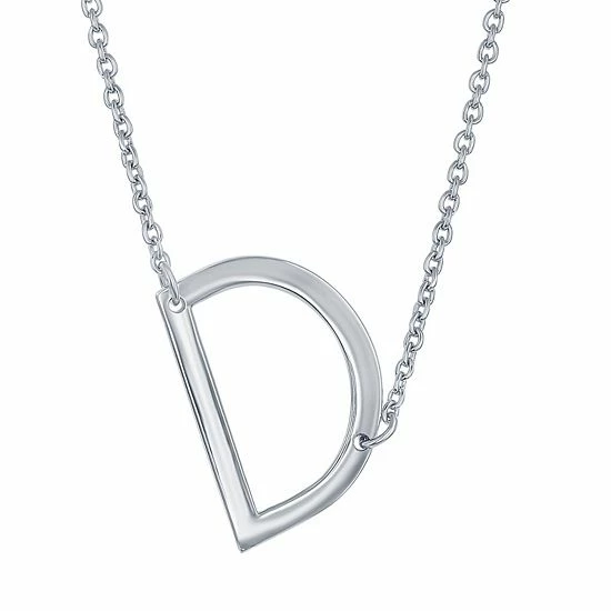 New ๐ Unbranded Sterling Silver Sideways Initial Necklace ๐ - Image 17