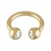 Best Pirce ⌛ Unbranded 14k Gold Cubic Zirconia Barbell Cartilage Ring 🎁