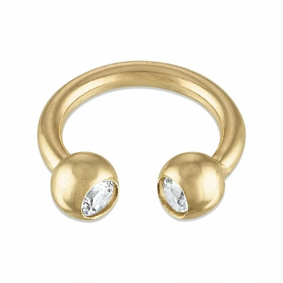 Best Pirce โ Unbranded 14k Gold Cubic Zirconia Barbell Cartilage Ring ๐