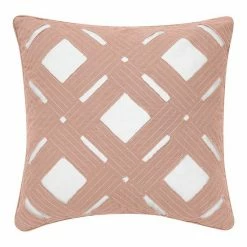 Wholesale 🤩 Unbranded 20" Stitched Lattice Feather Pillow Blush 🧨