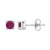 Coupon 💯 Unbranded 14k Gold Ruby Stud Earrings White ✔️