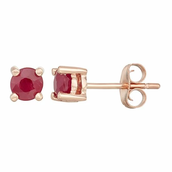 Coupon ๐ฏ Unbranded 14k Gold Ruby Stud Earrings White โ๏ธ - Image 2