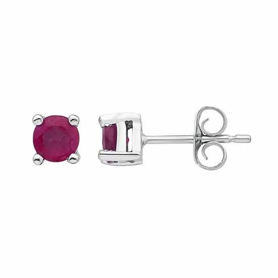 Coupon ๐ฏ Unbranded 14k Gold Ruby Stud Earrings White โ๏ธ - Image 3