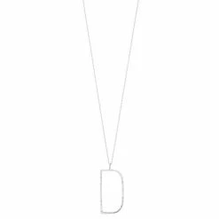 Coupon 😀 Unbranded Sterling Silver 🔨 Hammered Initial Pendant Necklace ⭐