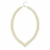 Brand new ⭐ Unbranded Freshwater Cultured Pearl Sterling Silver V Necklace ⌛