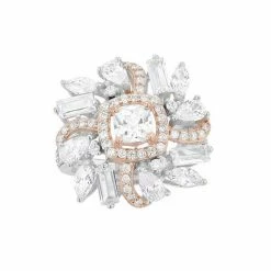 Best deal 💯 Unbranded Two Tone Sterling Silver Cubic Zirconia Cluster Ring ✨