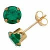 Wholesale 🌟 Unbranded Pure Gem Collection 10k Gold 6 Mm Lab-Created Emerald Stud Earrings 🛒