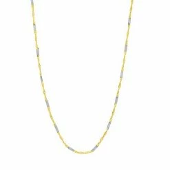 Buy 🧨 Unbranded 14k Gold Flat Station Singapore Chain Necklace 🧨