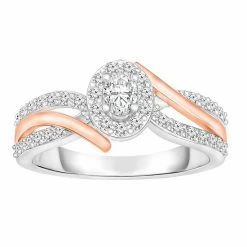 Best Pirce 🔥 Unbranded Two Tone 14k Gold 1/2 Carat T.W. Bypass Engagement Ring 🤩